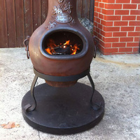 Chiminea Roller Deck - Easy To Move - On Wheels 