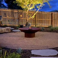 120cm Shallow Cast Iron Fire Pit with Ring Base (45 x 20cm H)