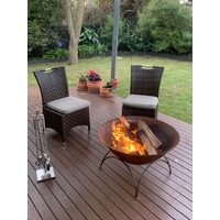 African Cast Iron Fire Pit with Arch Base 