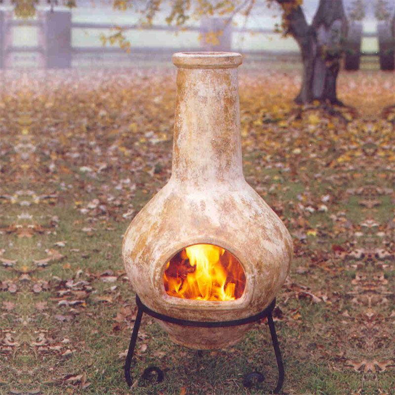 Mexican Clay Chiminea, Clay Chiminea Fire Pit