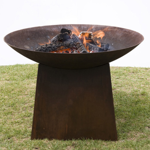 Wok Style Firepit And Tapered Base