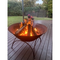 Deep African Cast Iron Fire Pit & Arch 