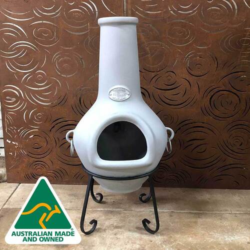 AUSSIE MADE -Thick Aluminium -10yr Warranty - "Aussie Heatwave - Classic Style - Alloy Chiminea"