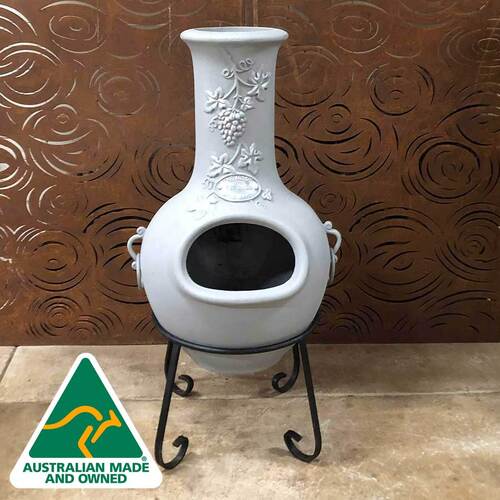 AUSSIE MADE - Thick Aluminium -10yr Warranty - "Aussie Heatwave - Grape Vine Style - Alloy Chiminea"