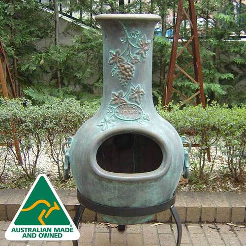 AUSSIE MADE - Premium Bronze -10yr Warranty- "Aussie Heatwave - Grape Bronze Chiminea"