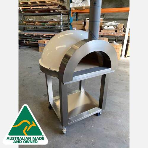 ZESTI ZRW1100 Portable Wood Fired Pizza Oven on Trolley